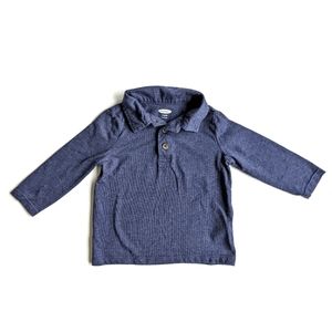 Old Navy Long Sleeve Navy Blue Polo Shirt